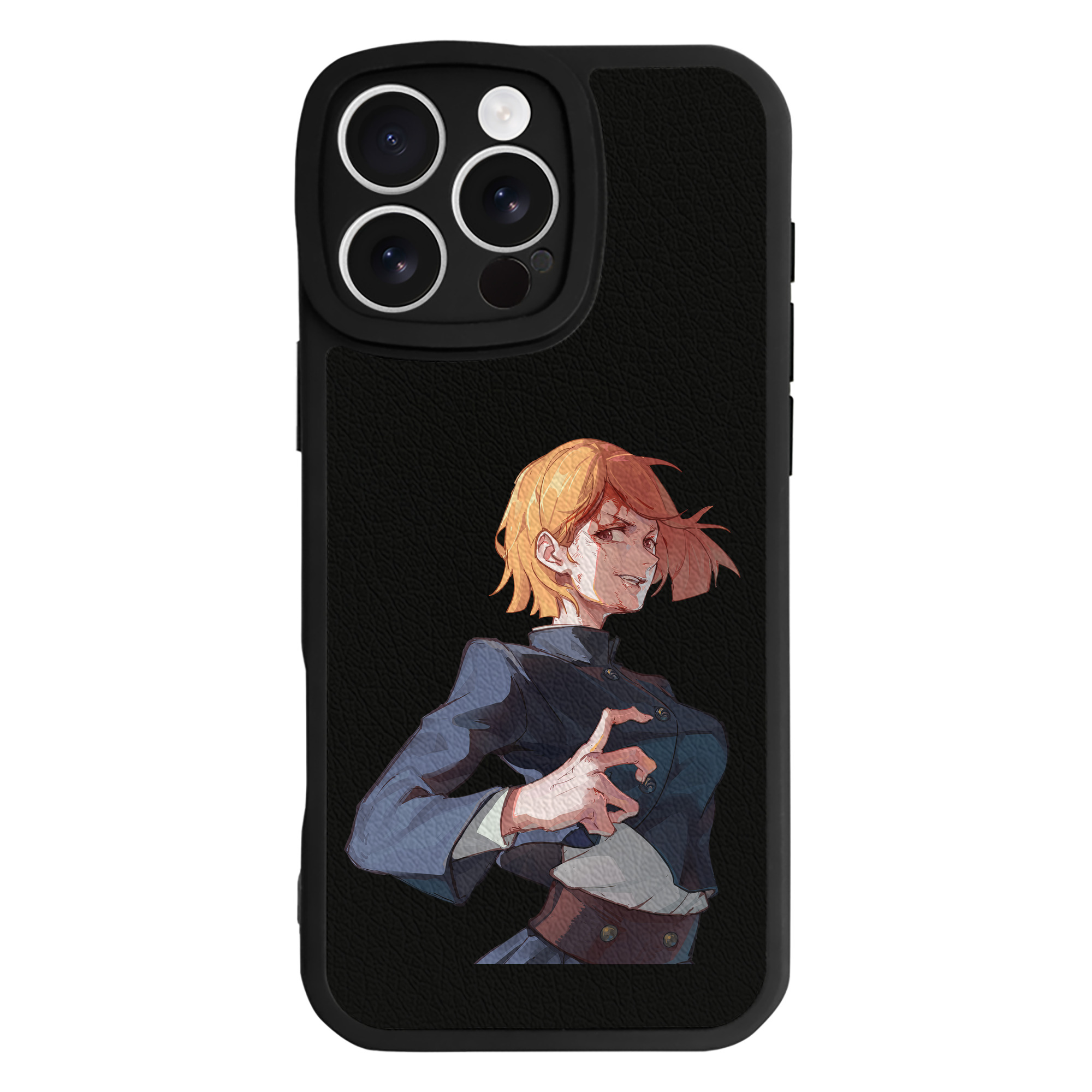 （画像用） 呪術廻戦 Jujutsu Kaisen 【iPhone 16シリーズ対応】シリコンスマホケース（レザー調） 材質：シリコン